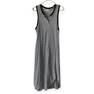 Time and Tru black Striped maxi tank dress